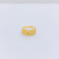 Trendy Beaded 22k Gold Ring