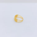 Trendy Beaded 22k Gold Ring