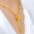 Dressy Bright Flower 22k Gold Necklace