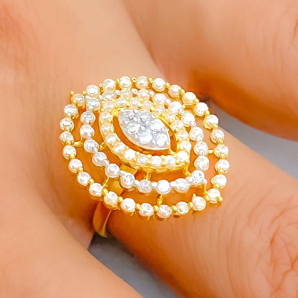 22K Indian Gold Flower Ring - Find The Perfect Ring For All Occasions! |  Virani Jewelers