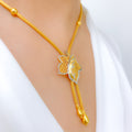 Sophisticated Leaf Necklace 22k Gold Set