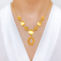 Lavish Shining Two Chain 22k Gold Necklace Set