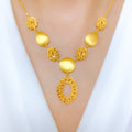 Lavish Shining Two Chain 22k Gold Necklace Set