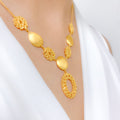 Lavish Shining Two Chain 22k Gold Necklace Set