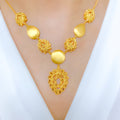 Unique Modest Drop 22k Gold Necklace Set