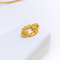 Crown Adorned 22k Gold Pendant Set