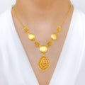 Gorgeous Teardrop 22k Gold Necklace Set