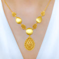 Gorgeous Teardrop 22k Gold Necklace Set