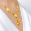 Gorgeous Teardrop 22k Gold Necklace Set