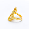 Contemporary Bead 22k Gold Lined Ring