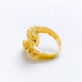 Posh Overlapping 22k Gold Leaf Ring