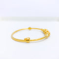 Multi-Finish Bangle 22k Gold Bracelet