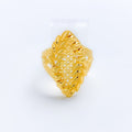 Dressy Ball + Leaf 22k Gold Motif Ring