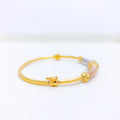 Sleek Three-Tone Bangle Bracelet