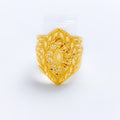 Grand Marquise 22k Gold Motif + Ball Ring