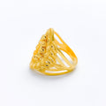 Grand Marquise 22k Gold Motif + Ball Ring