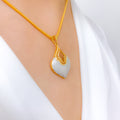 Exquisite Two-Tone 22k Gold Pendant Set