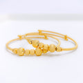Dotted Orb Baby 22k Gold Bangles