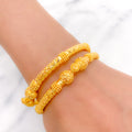 Dainty Accented 22k Gold Bangles