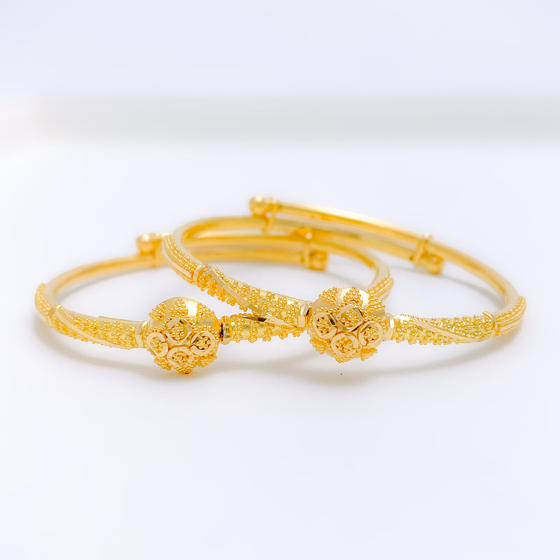 Gold Cluster Baby 22k Gold Bangle