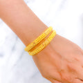 Classic Thin Bangle 22k Gold Pair