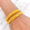 Classic Thin Bangle 22k Gold Pair