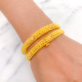 Classic Thin Bangle 22k Gold Pair