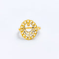 Evergreen Oval Chain 22k Gold Ring