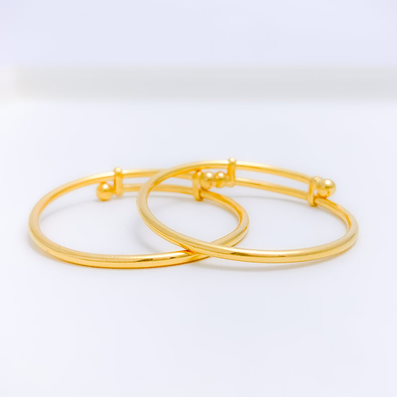 Simple Lightweight Baby 22k Gold Bangles