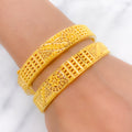 Traditional Floral 22k Gold Bangles