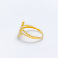 Attractive Dual Tone Flower 22k Gold Ring