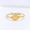 Smooth Floral Baby 22k Gold Bangle