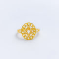 Tasteful Radiant Gold Ball 22k Gold Ring