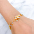 Charming Leaf 22k Gold Bracelet