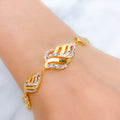 Charming Leaf 22k Gold Bracelet