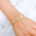 Dainty Chic Two-Tone 22k Gold Bracelet