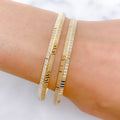 Contemporary + Lightweight Two-Tone Bangles