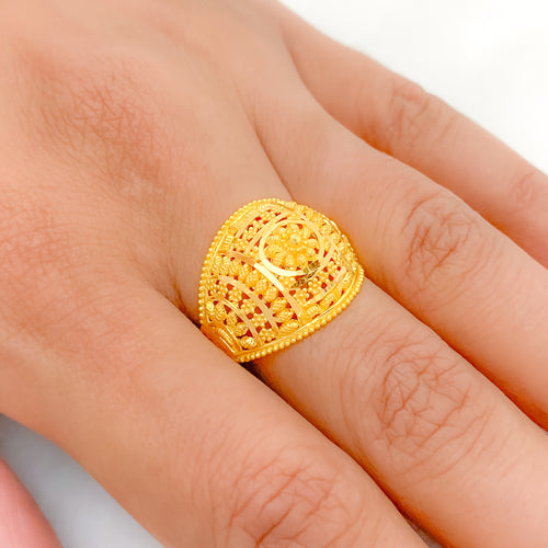 Sleek Opulent 22k Gold Ring
