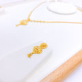 Leaf Adorned 22k Gold Necklace Set