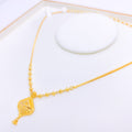 Leaf Adorned 22k Gold Necklace Set