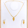 Hanging Chandelier 22k Gold Necklace Set