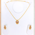 Regal Meenakari 22k Gold Necklace Set