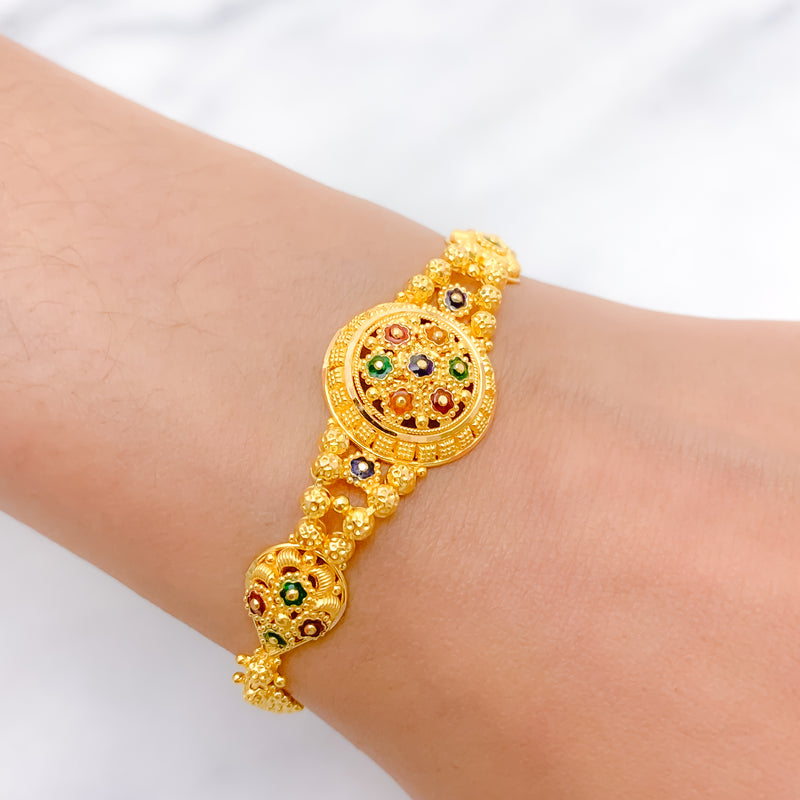 Fancy Round Meena Bracelet