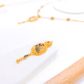 Traditional Peacock 22k Gold Necklace Set