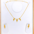 Petite Pear Drop 22k Gold Necklace Set