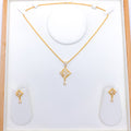 Sophisticated Pendant 22k Gold Set