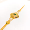Regal Meenakari Peacock 22k Gold Bracelet