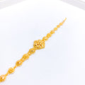 Decorative Flower 22k Gold Bracelet