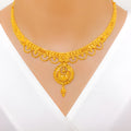 Flower Adorned 22k Gold Set