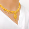 Flower Adorned 22k Gold Set